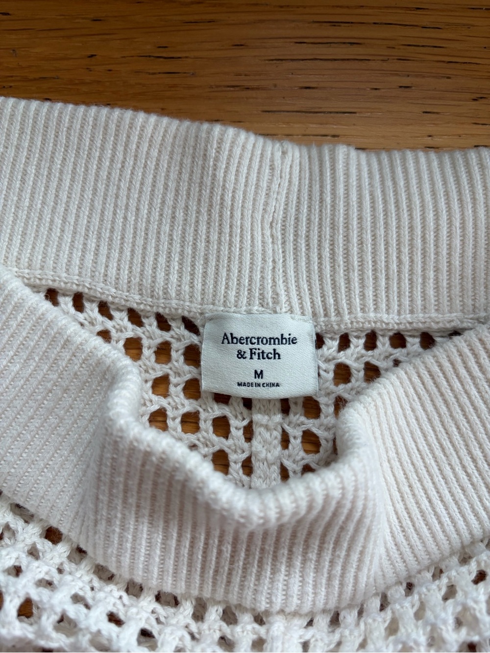 Abercrombie & Fitch Cream Crochet Wide-Leg Cover-Up Pants - Picture 4 of 4
